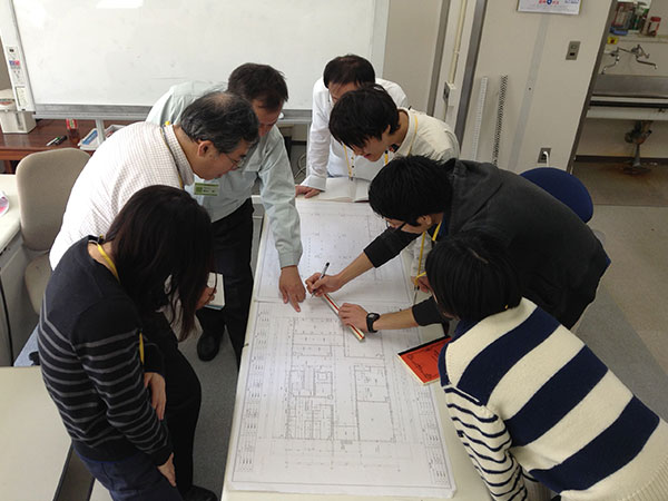 建築CADコースの図面読解訓練画像