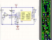 電子CADによる電子回路図及びパターン設計の画像